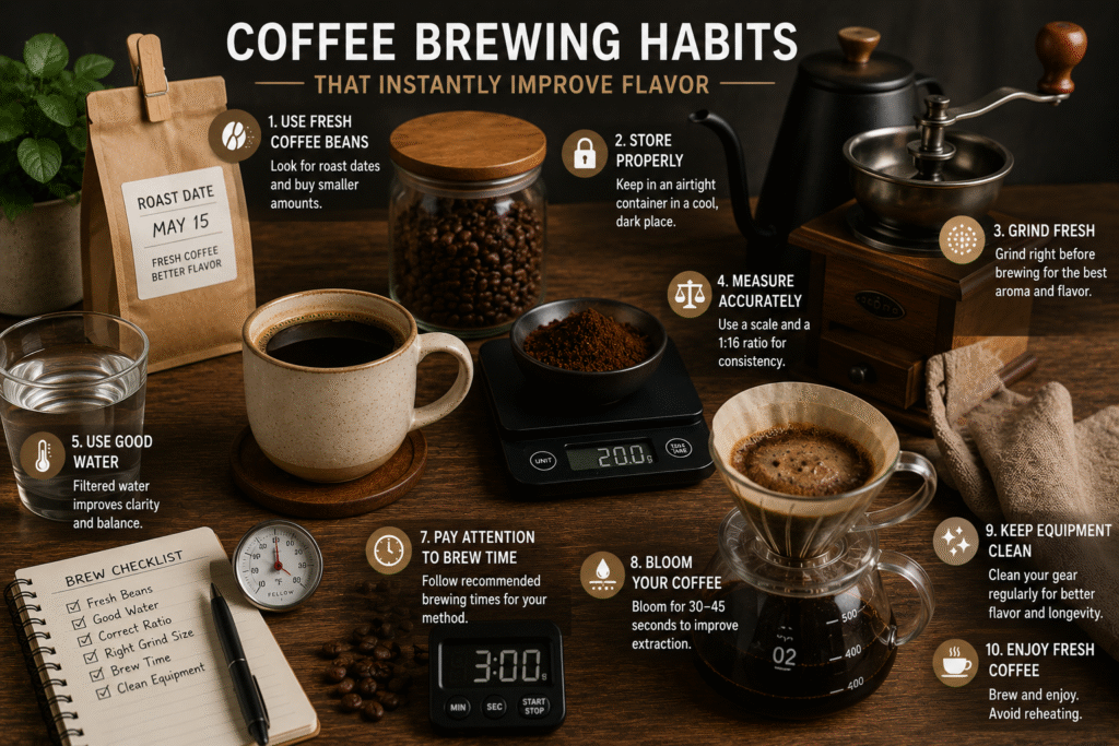 Coffee Brewing Habits That Instantly Improve Flavor
