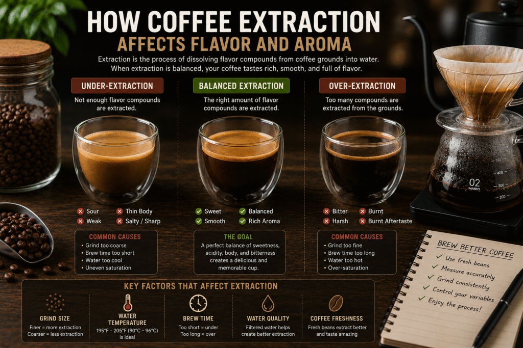 How Coffee Extraction Affects Flavor and Aroma